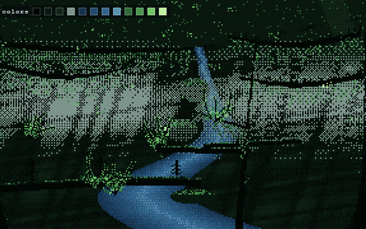 Pixelscapes: coarse-grain scenes